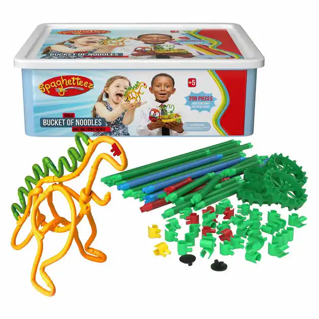 Spaghetteez Flexibele Bouwstaafjes in Opbergbox, 200dlg. Veilige Betaling