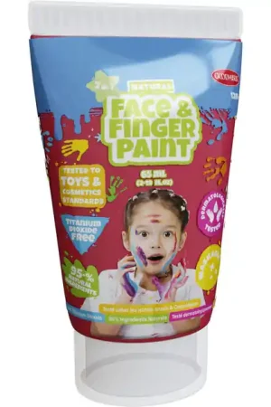 Natural Face & Fingerpaint Tube - Rood, 65ml Speciale Aanbieding