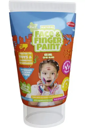 Hoge Kwaliteit Natural Face & Fingerpaint Tube - Oranje, 65ml