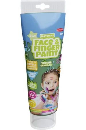 Natural Face & Fingerpaint Tube - Groen, 100ml Gereduceerde Prijs