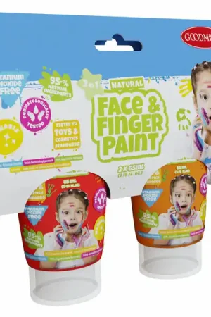 Nu Kopen Natural Face & Fingerpaint Tube - Rood en Oranje, 2x65ml