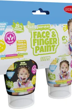 Hete Deal Natural Face & Fingerpaint Tube - Zwart en Wit, 2x65ml