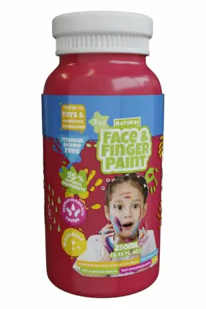 Koop Vandaag Natural Face & Fingerpaint Fles - Rood, 250ml