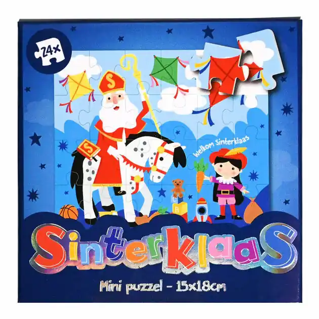 Mini Puzzel Sinterklaas, 24st. Weekendaanbieding