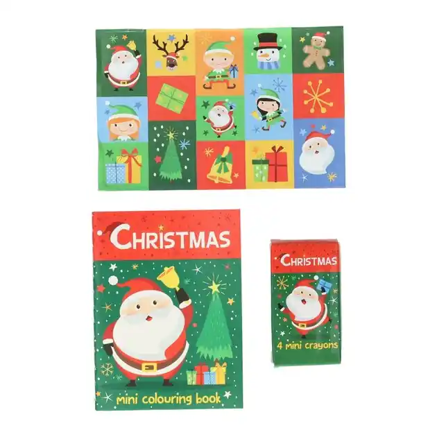 Beste Prijs Traktatiesetje Kerstmis Kleurset met Krijtjes en Stickers