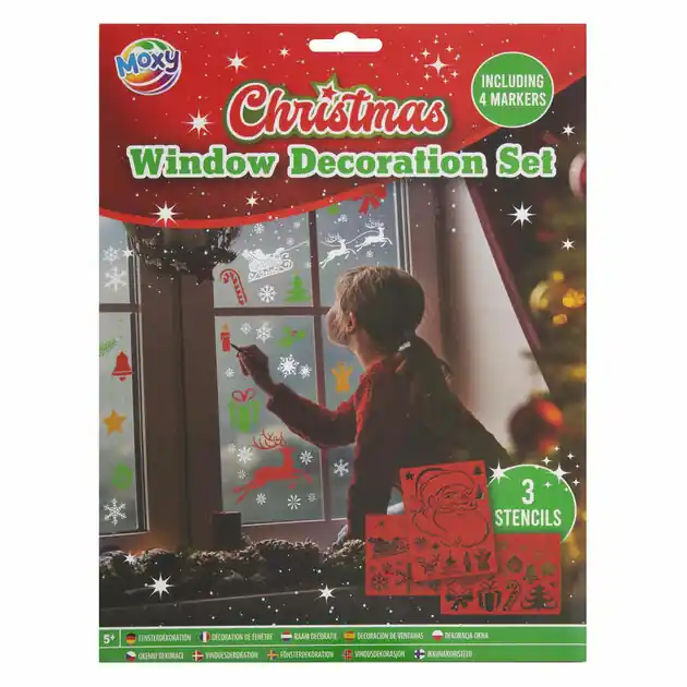 Kerst Raamsjablonen Set met Raamstiften Koop Online