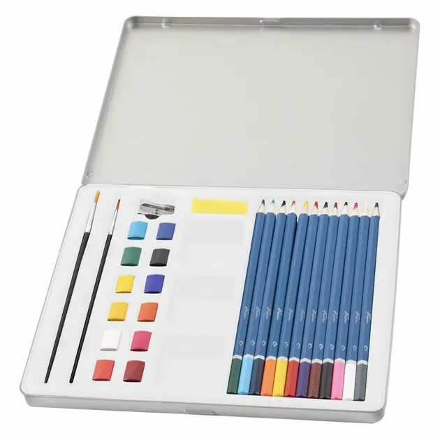 Aquarel Verfset in Tinnen Box, 28dlg Beperkt Aanbod