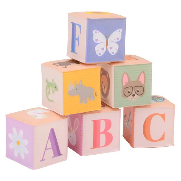Happy World Zachte Bad Blokken Dieren en Letters, 6dlg. Aanbieding