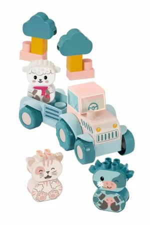 Ecoiffier bb Abrick Baby Mijn Eerste Tractor met Grappige Dieren - 25dlg. Exclusieve Aanbieding