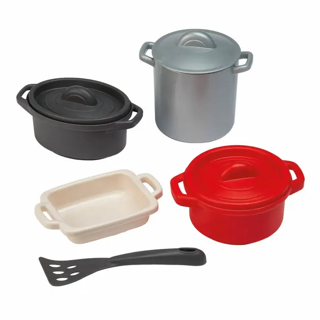 Ecoiffier 100% Chef Pannen en Eetset - 8dlg. Favoriet