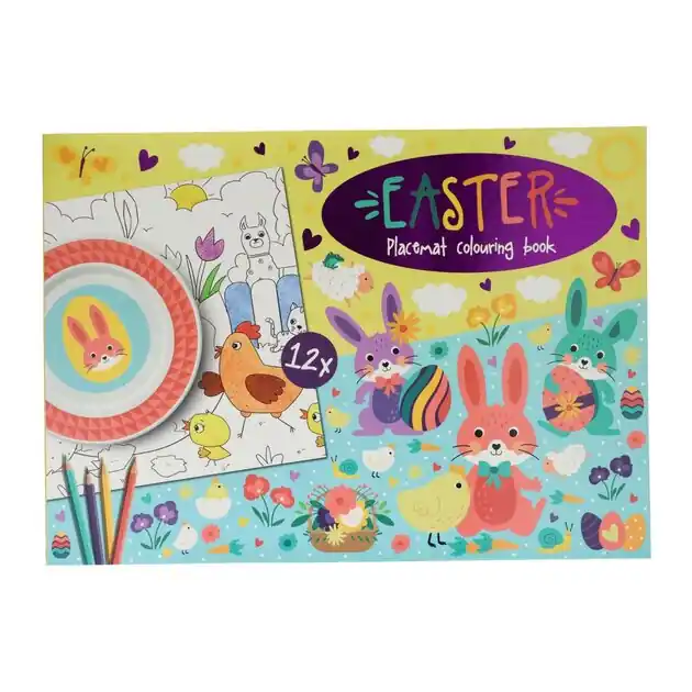 Placemats Kleurboek Pasen, 12st. Op = Op