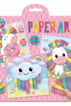 Aanbieding Paper Art Roze Knutselen, Set van 3