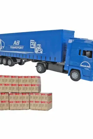 Gratis Retour Kids Globe Man Vrachtwagen met Oplegger, 30cm