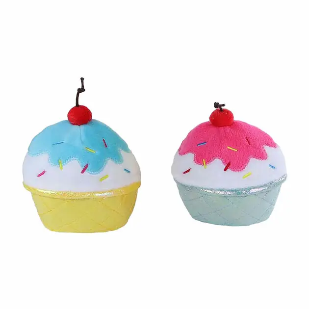 Fluffy Cupcake Knuffel Pluche, 11cm Superprijs