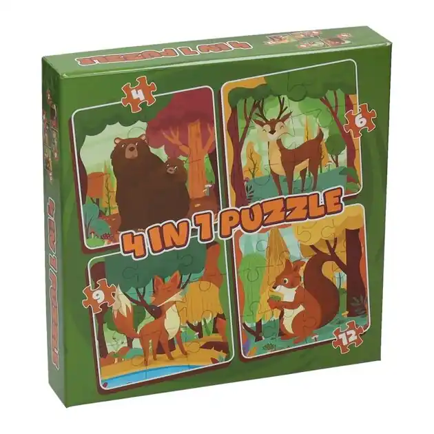 Legpuzzel 4in1 - Bosdieren, 12st. Must-Have