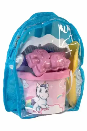Rugzak met Strandset Eenhoorn, 6dlg. Nieuw