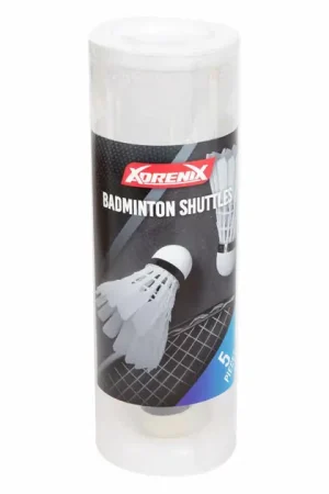 Populair Adrenix Badminton Shuttles Wit in Koker, 5st.