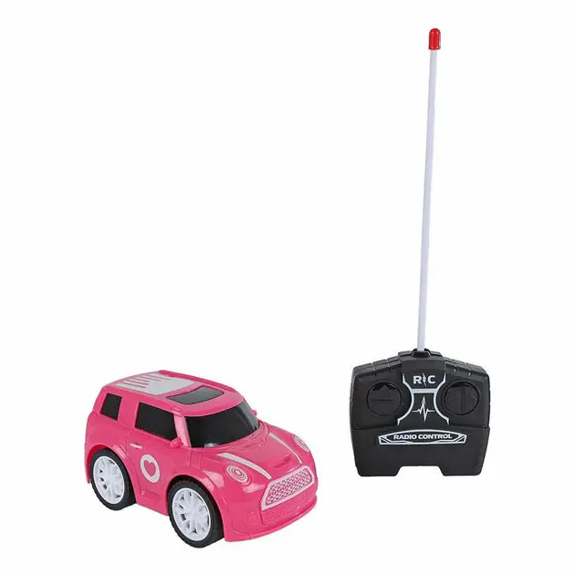 Bestuurbare Auto Roadstar RC Roze 27Mhz, 13,5cm Voordeelprijs