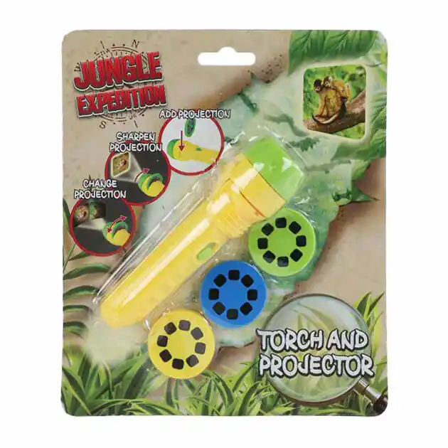 Jungle Expedition Zaklamp Projector met 24 Afbeeldingen, 11cm Seizoensaanbieding