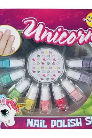 Unicorn Nagellakset Eenhoorn met Nagelstickers Flitsaanbieding