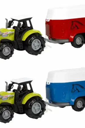 Ackers Ville Tractor en Trailer met Licht en Geluid, 10cm Bestseller