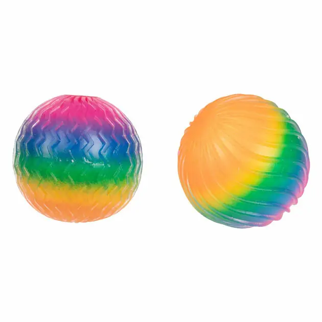 Fabrieksprijs Fun Textuurknijpbal Regenboog Ribbels Foam, 7cm