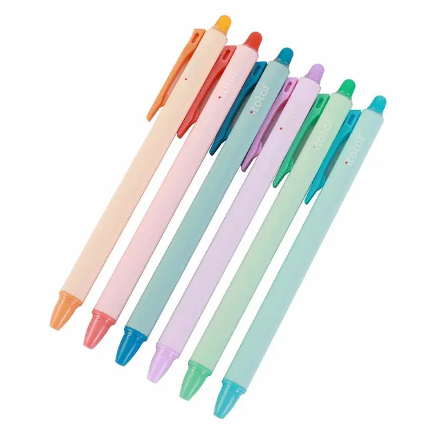 Uitwisbare Balpennen, 6 Kleuren Flitsaanbieding
