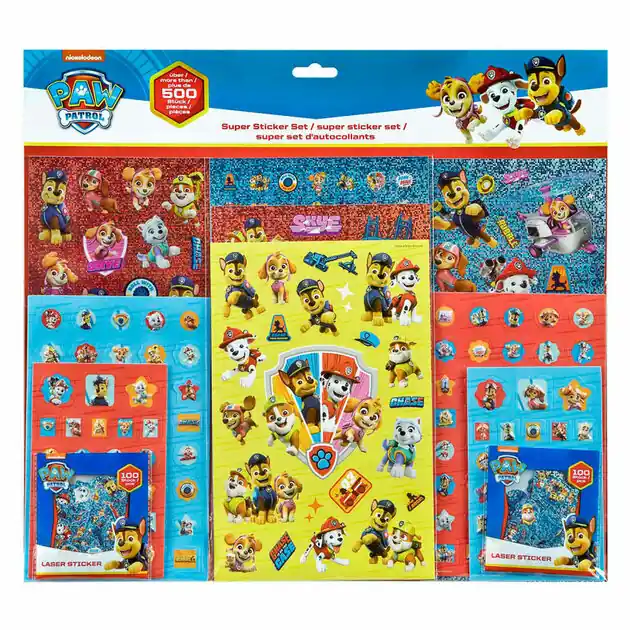 Gereduceerde Prijs Super Stickerset PAW Patrol, 500dlg.