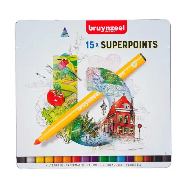 Express Levering Bruynzeel Viltstiften Superpunt, 15st.