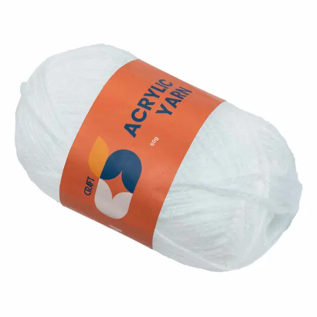 Colorations - Acrylgaren Wit, 50g Aanbieding