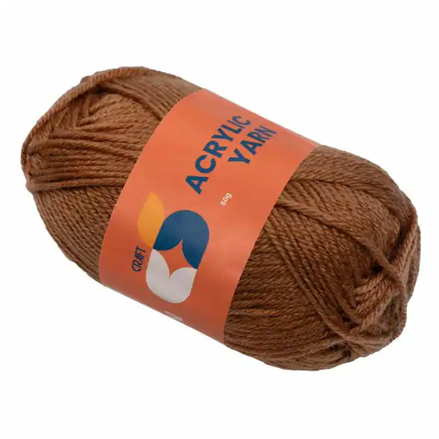 Colorations - Acrylgaren Bruin, 50g Finale Uitverkoop