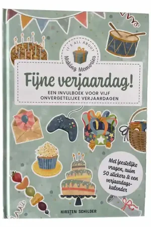 Fijne Verjaardag Invulboek Voor Vijf Onvergetenlijke Verjaadagen Rechtstreeks Van De Fabrikant
