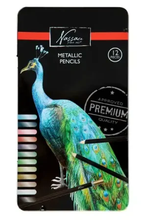 Weekendaanbieding Nassau Kleurpotloden Metallic, 12st.