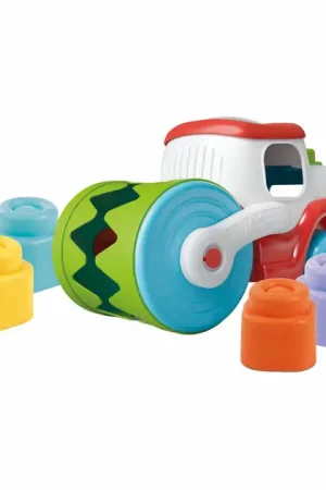 Clementoni Baby Soft Clemmy Stoomwals Voertuig met Blokken, 9dlg. Speciale Aanbieding