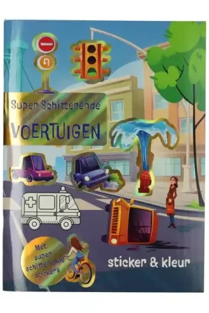 Lage Prijs Kleur- en Stickerboek Super Schitterende Voertuigen