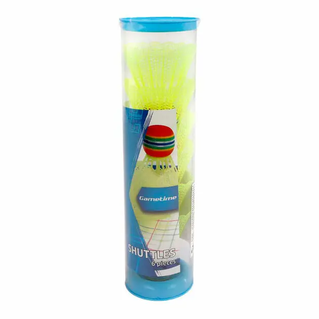 Gecertificeerd Gametime Nylon Shuttle Geel met Foam Kop 6st.