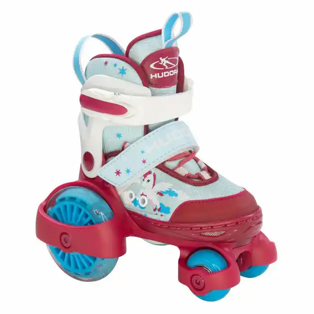 HUDORA Rolschaatsen My First Quad LED Eenhoorn, Maat 30-33 Veilige Betaling