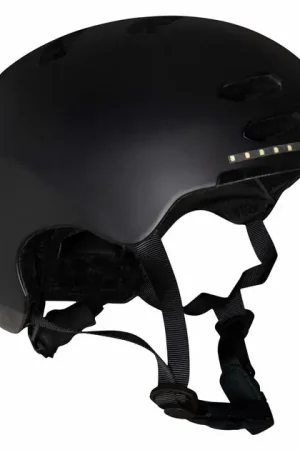 Favoriet HUDORA Skaterhelm met Klep en Led Zwart, Maat M (55-58cm)