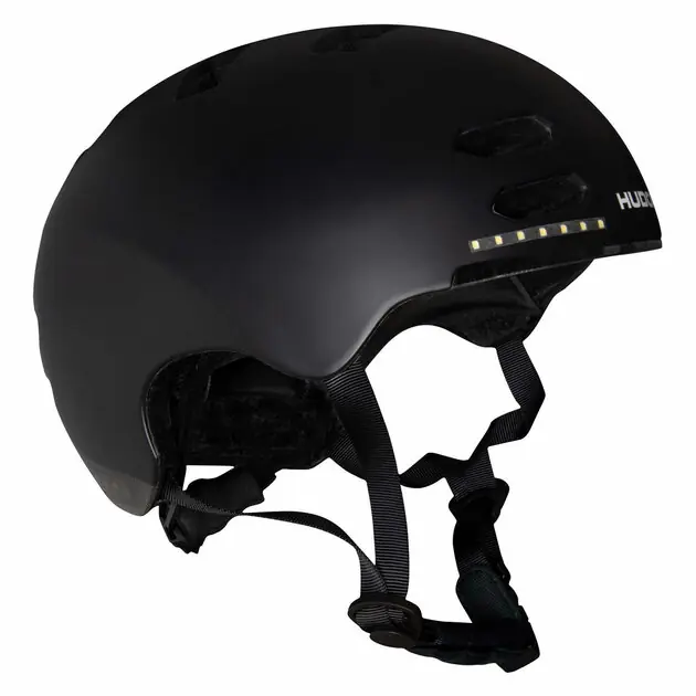 Favoriet HUDORA Skaterhelm met Klep en Led Zwart, Maat M (55-58cm)