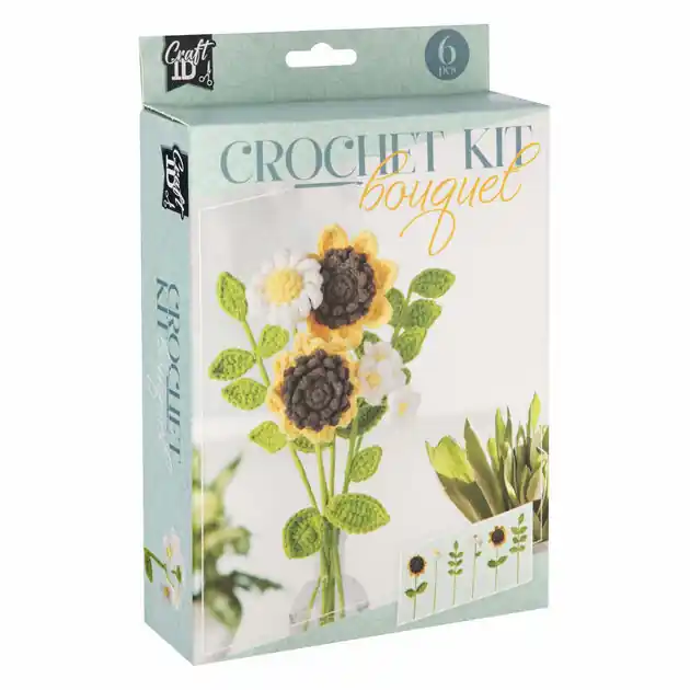 Seizoensaanbieding Haakpakket Bloemen Boeket 6 Zonnebloemen