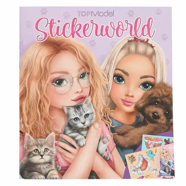 TOPModel Stickerworld Stickerboek Kitty and Doggy Nieuw
