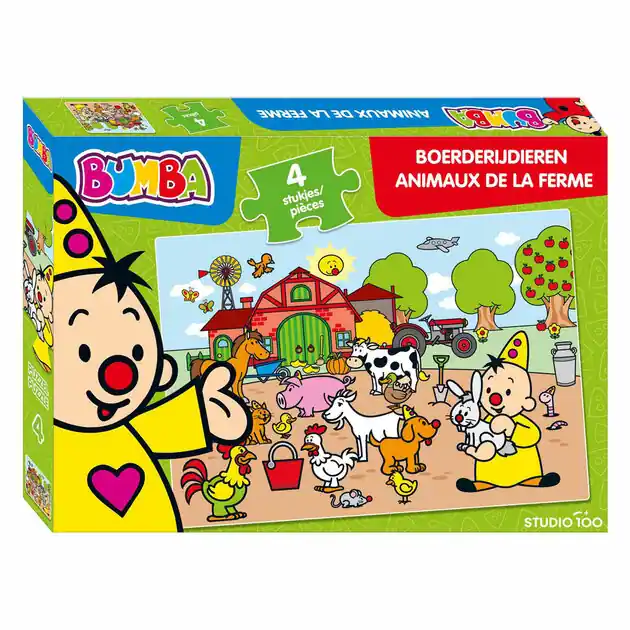 Bumba Puzzel Boerderijdieren, 4st. Nieuw