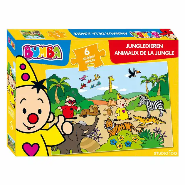 Bumba Puzzel Jungledieren, 6st. Op = Op