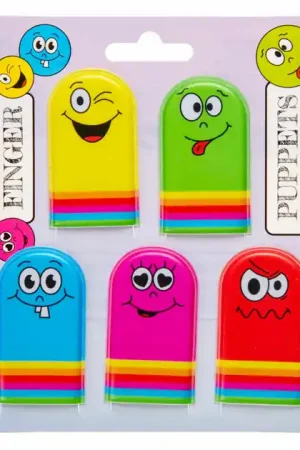 Vingerpoppetjes Gezichtjes, 5st. Exclusieve Aanbieding