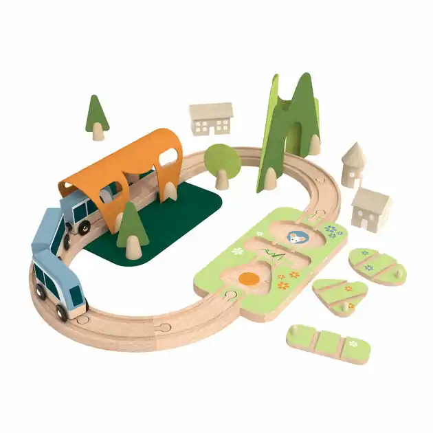 Lage Kosten Classic World Houten Treinbaan Speelset, 40dlg.