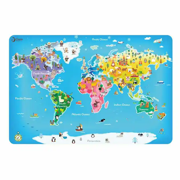 Classic World Legpuzzel Wereldkaart - 48st. Bestel Nu