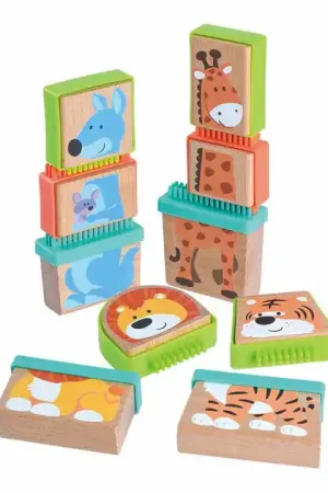 Play Houten Blokpuzzel Dieren, 20dlg. Premium