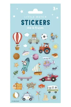 Little Dutch Stickers Jim & Friends, 10st. Betrouwbaar