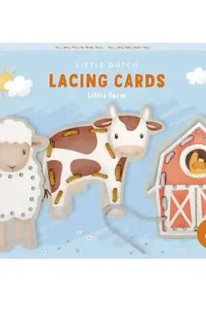Little Dutch Rijgkaarten Set Little Farm Op = Op