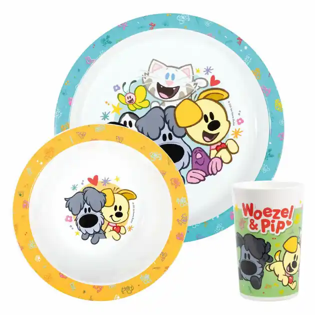 Gereduceerde Prijs Woezel & Pip Eetset, 3dlg.